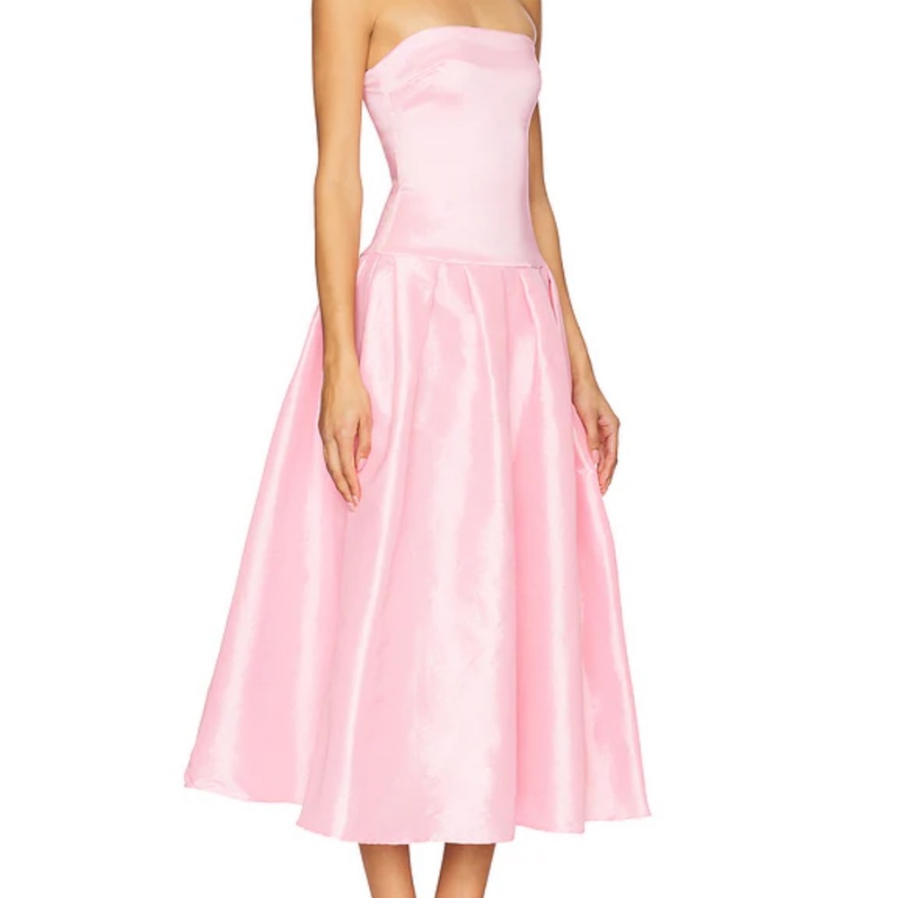 Chic Strapless Pink Dress